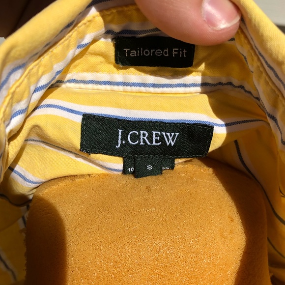 J.Crew tailored fit button down yellow striped - Picture 6 of 8